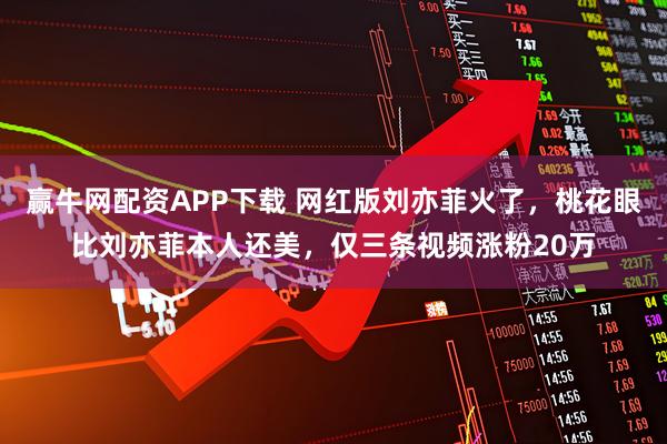 赢牛网配资APP下载 网红版刘亦菲火了,桃花眼比刘亦菲本人还美,仅三条视频涨粉20万